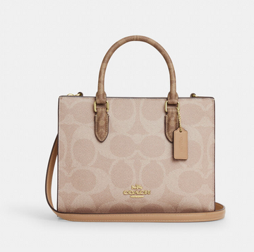 Coach Maggie Small Tote Bag In Blocked Signature Canvas