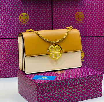 Tory Burch Leather Miller Flap Shoulder Bag