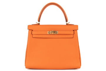 Hermès Orange H Togo Palladium Hardware