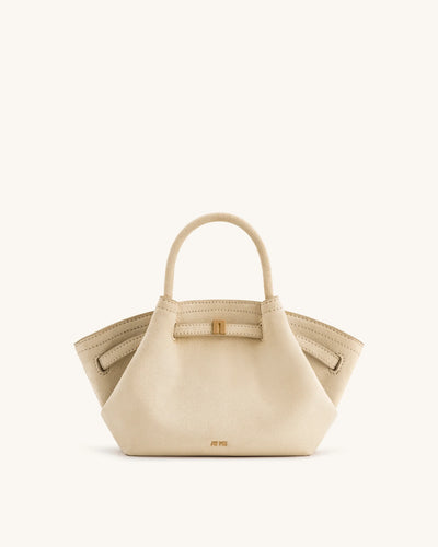 JWPEI Hana Mini Faux Suede Tote Bag - Off White