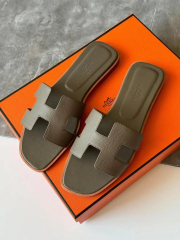 Hermes Oran Sandals Brown