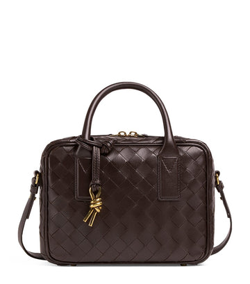 Bottega Veneta Lambskin Intrecciato Small Getaway Fondant