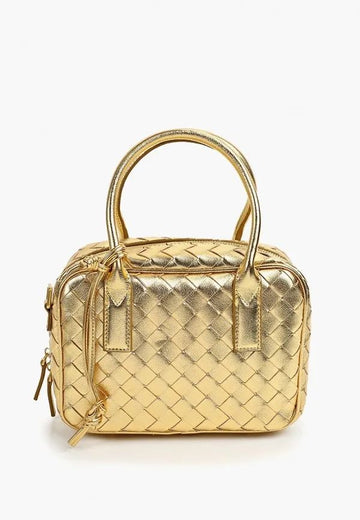 Bottega Veneta Lambskin Intrecciato Small Getaway Fondant