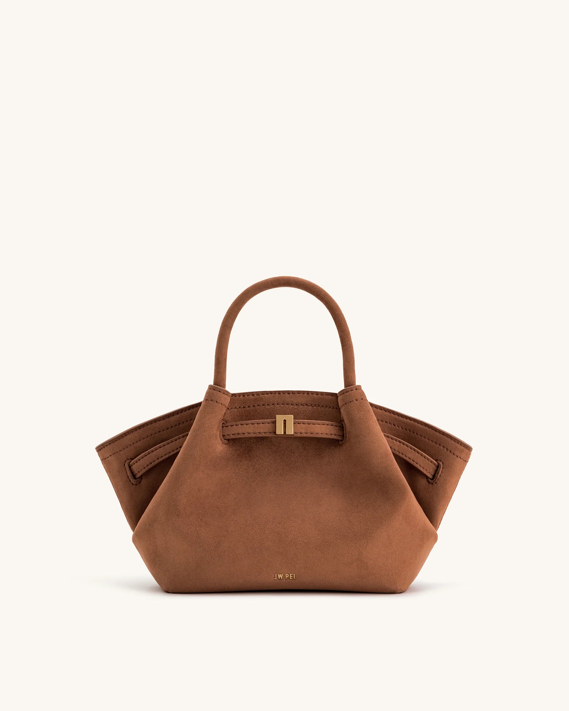 JWPEI Hana Mini Faux Suede Tote Bag - Brown