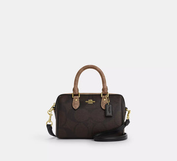 Coach Mini Rowan Crossbody Bag In Blocked Signature Canvas