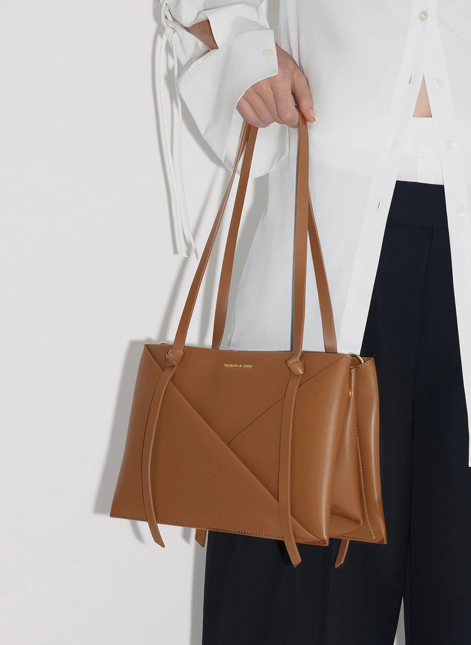 Midori Geometric Tote Bag - Tan