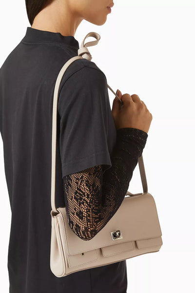 Balenciaga Genuine Leather Designer Lock Clasp Shoulder Handbag hover