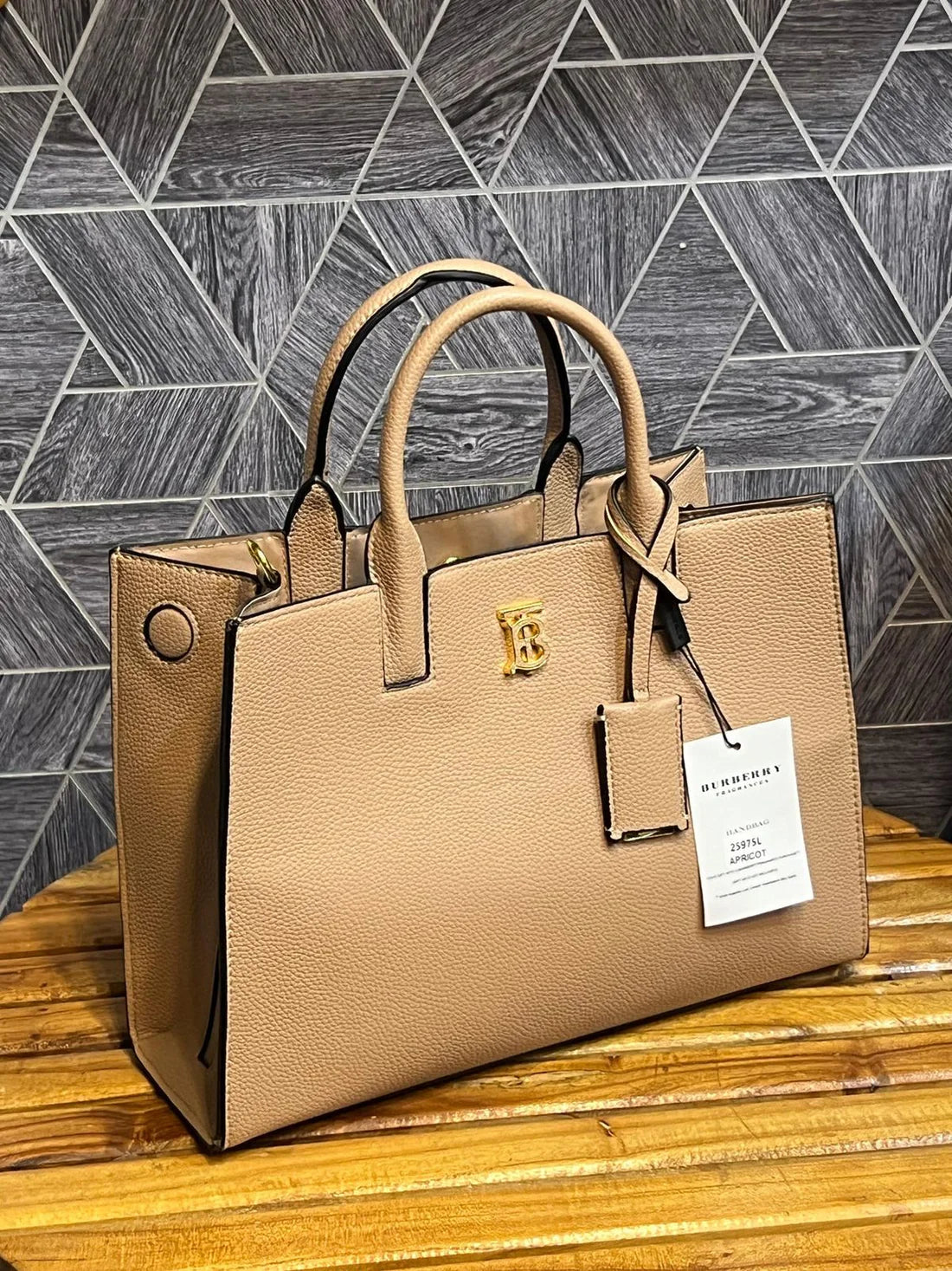 BURBERRY Frances leather top-handle bag