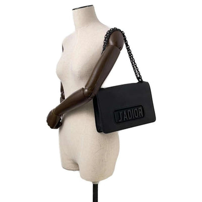 Christian Dior JADIOR Black Leather Chain Shoulder Bag