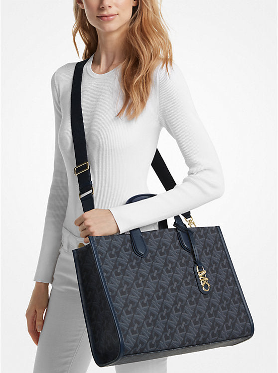 MICHAEL KORS Gigi Large Empire Signature Logo Tote Bag