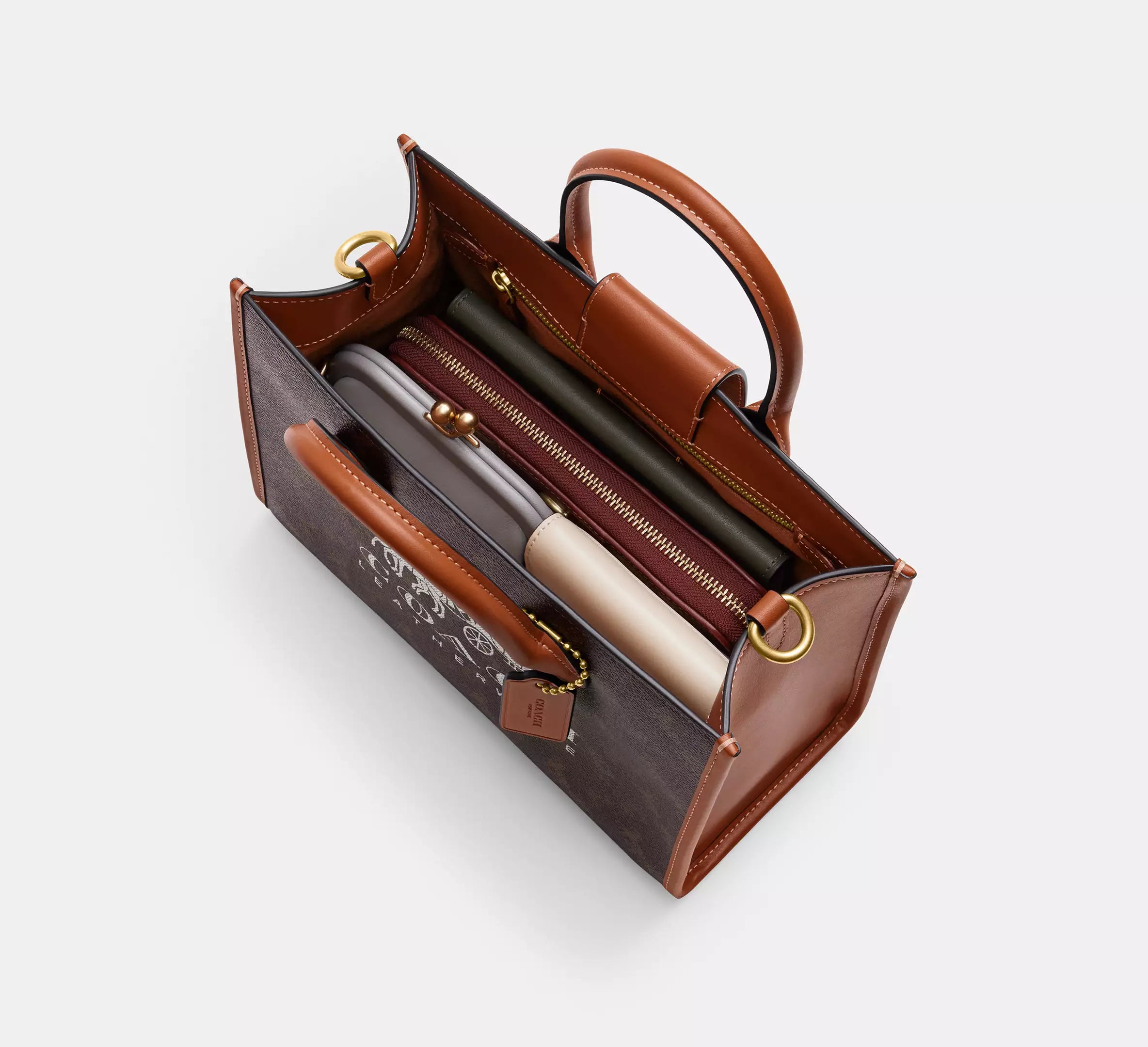 Ace Tote Bag 26 With Horse And Carriage Print