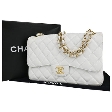 Chanel White Quilted Leather jambo Camellia Crush Flap Bag