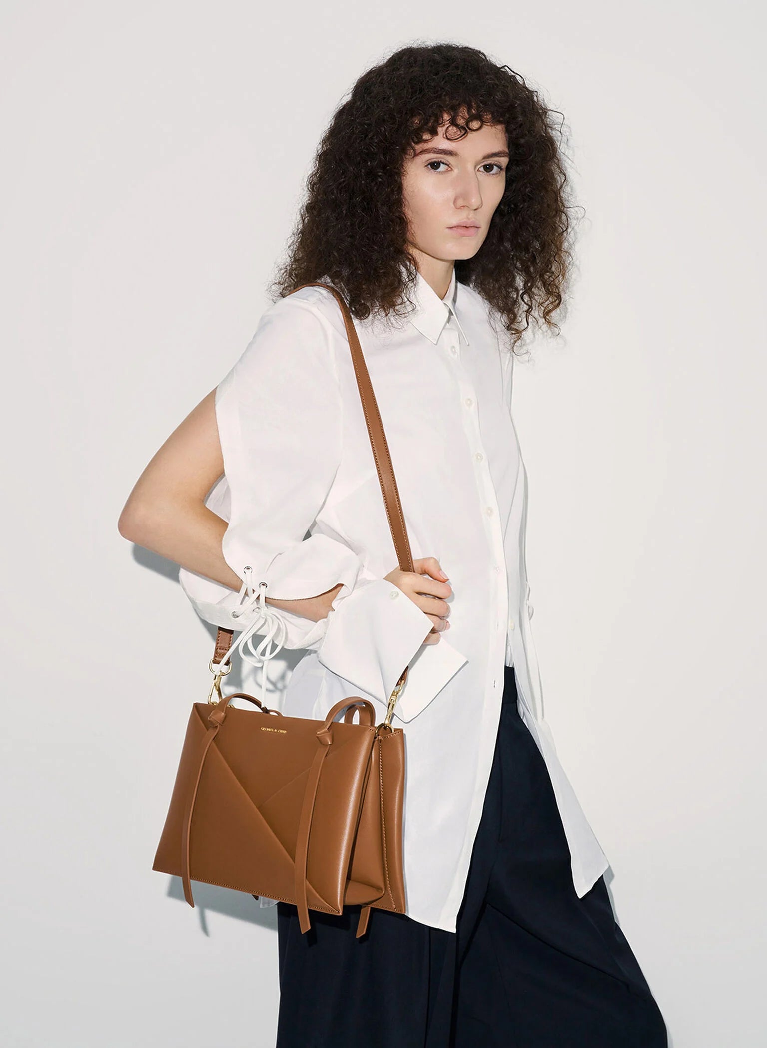 Midori Geometric Tote Bag - Tan