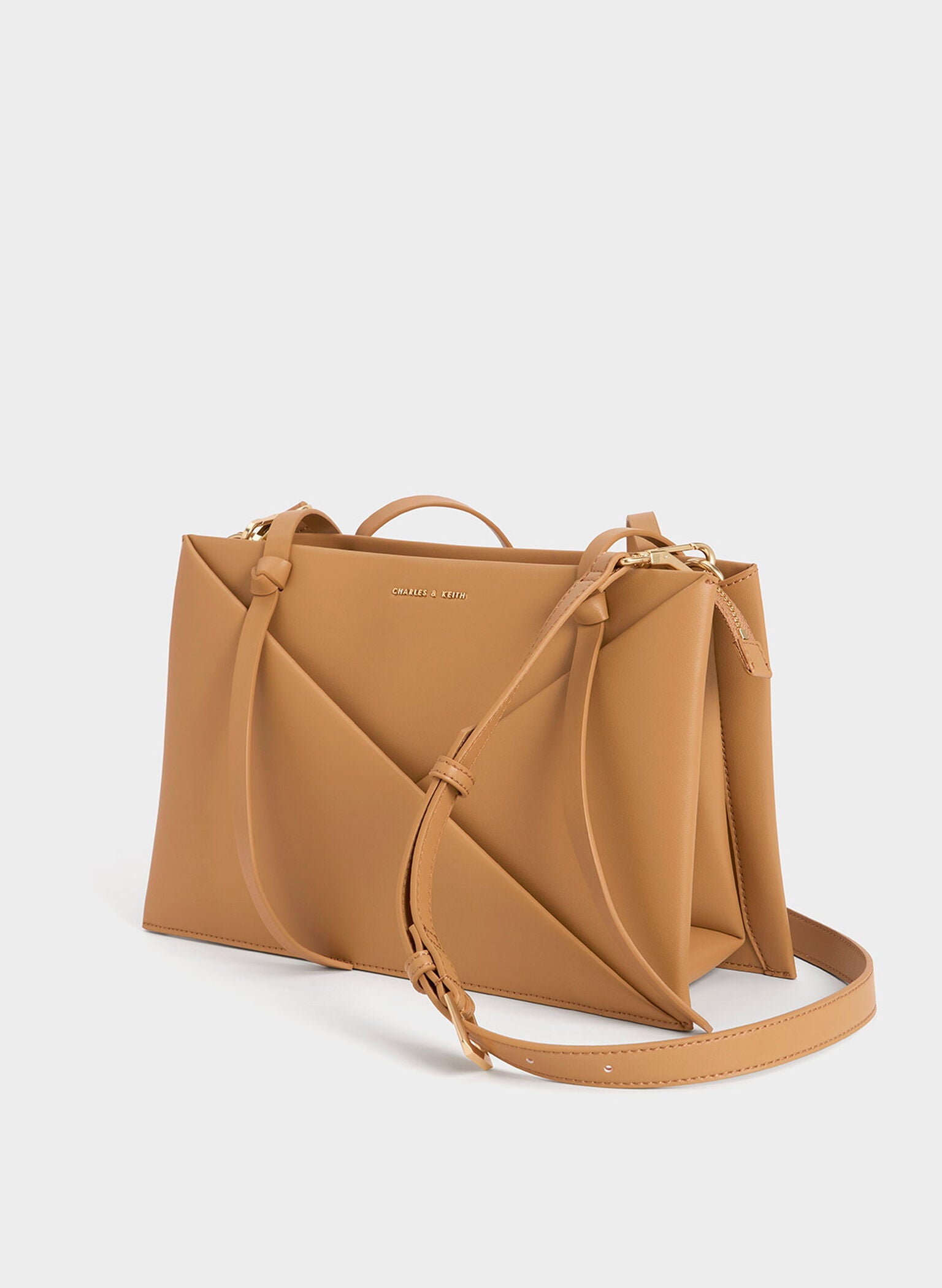 Midori Geometric Tote Bag - Camel