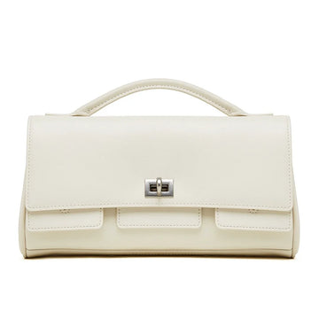 Balenciaga Genuine Leather Designer Lock Clasp Shoulder Handbag