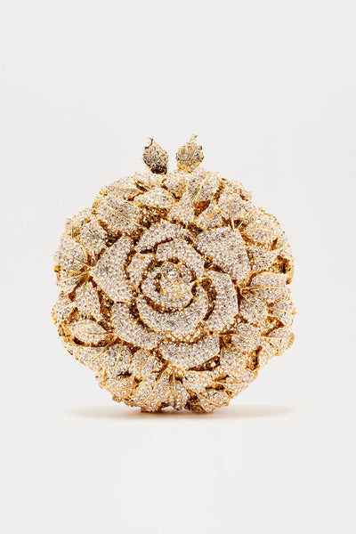 Rosé Queen Clutch – Gold
