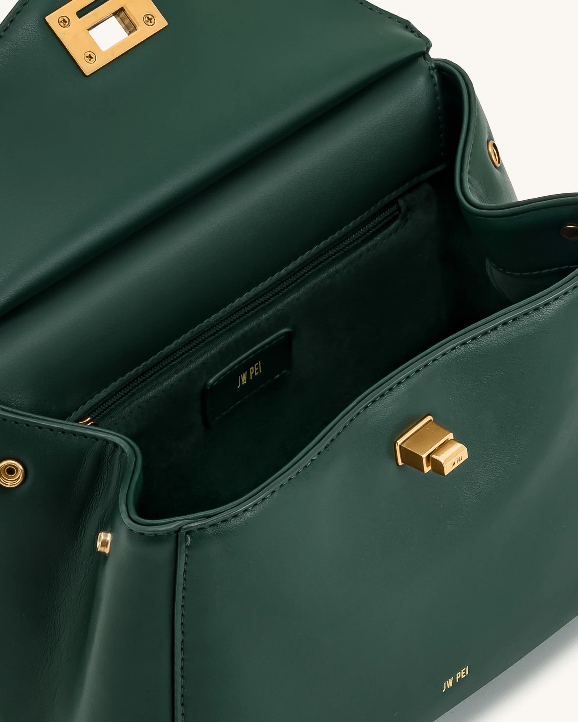 JWPEI Lucia Classic Top Handbag - Dark Green