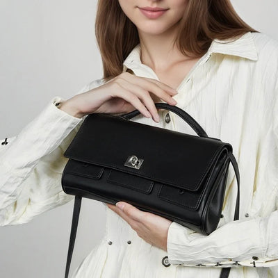 Balenciaga Genuine Leather Designer Lock Clasp Shoulder Handbag hover