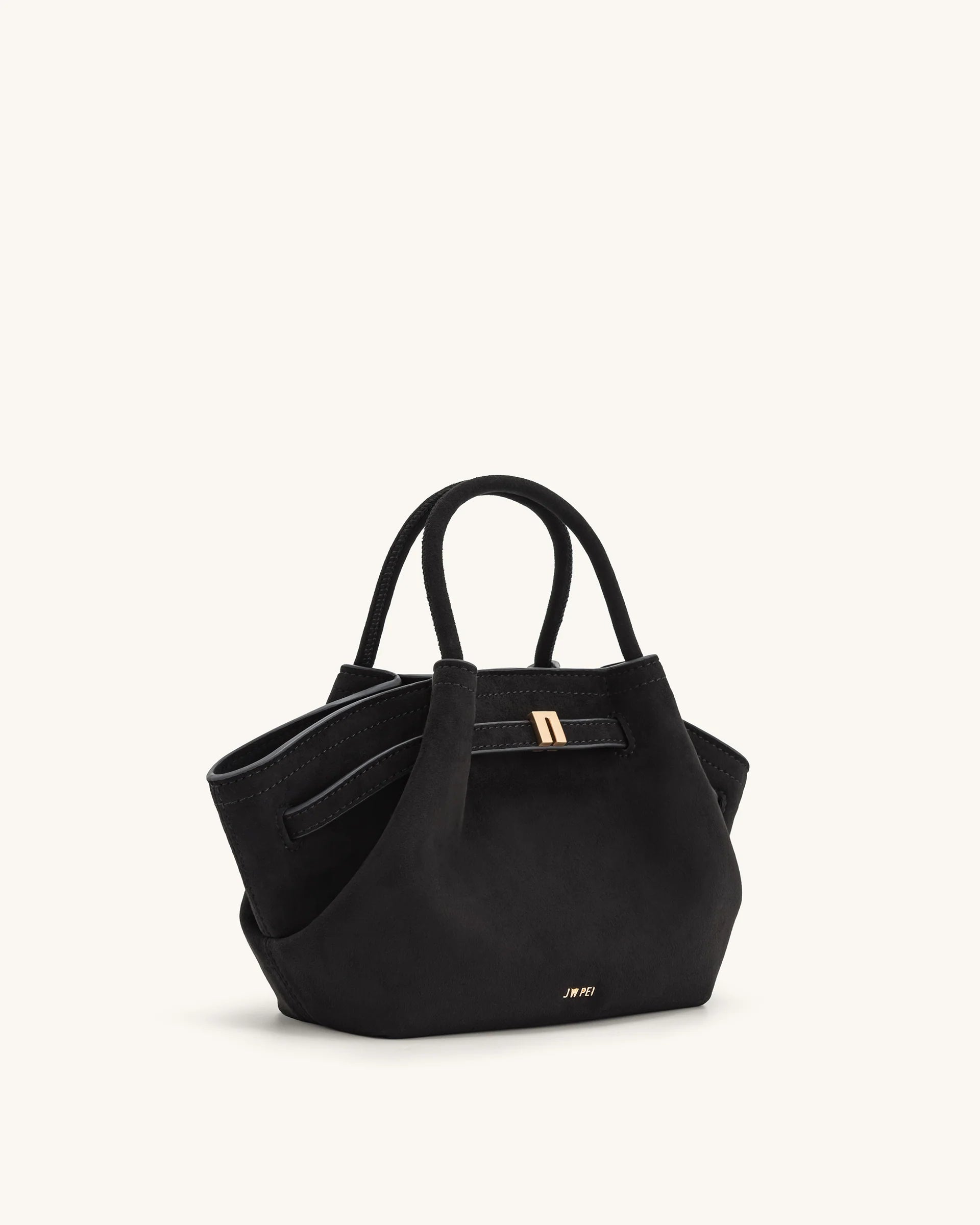 JWPEI Hana Mini Faux Suede Tote Bag - Black