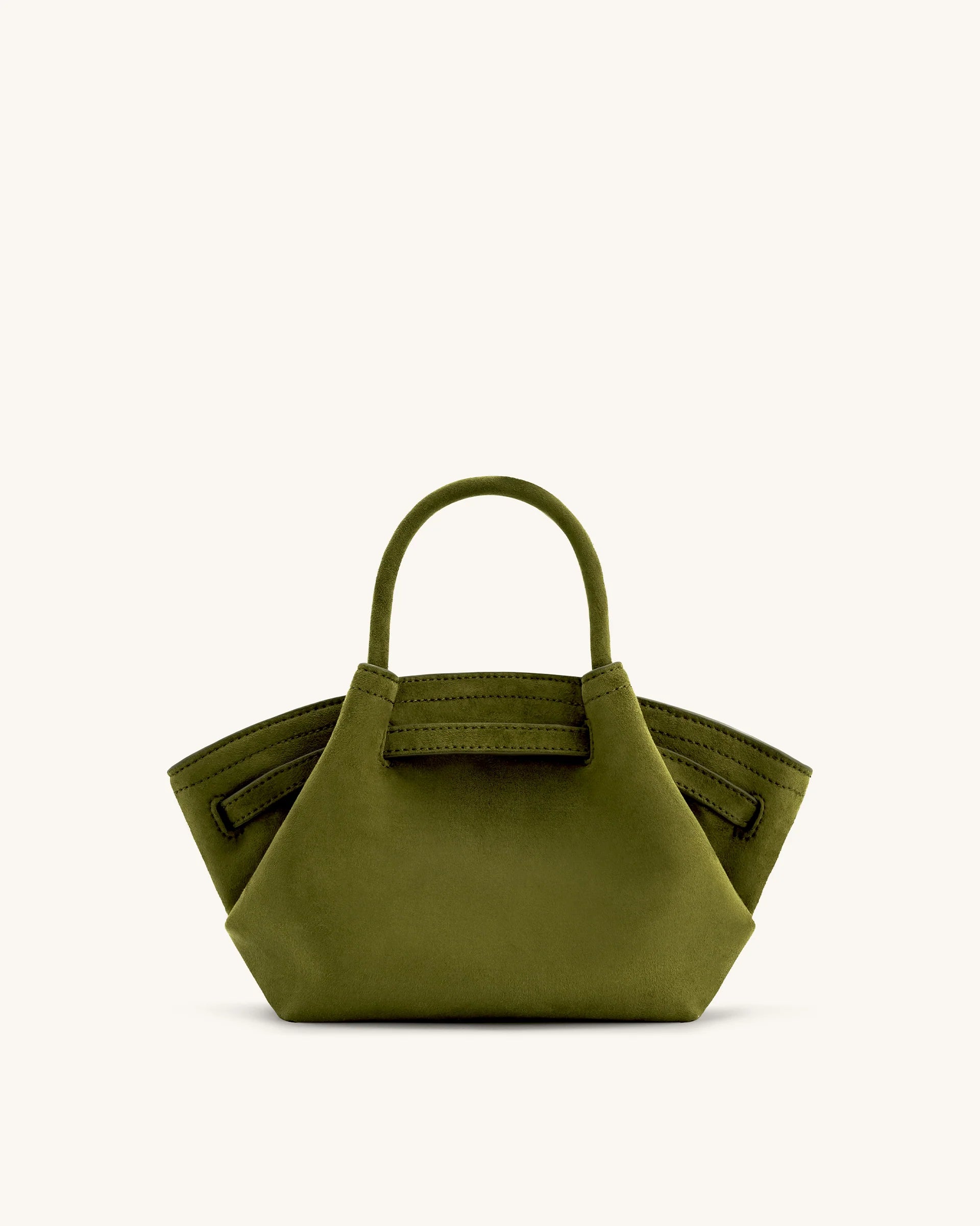 JWPEI Hana Mini Faux Suede Tote Bag - Dark Olive