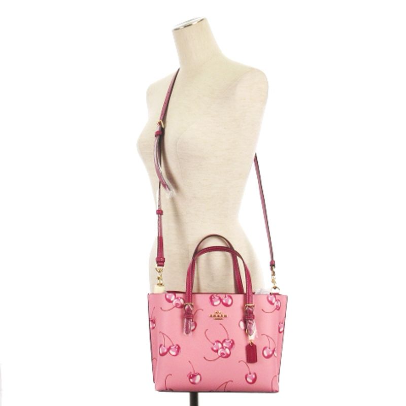 Coach Mollie Tote Bag 25 With Cherry Print