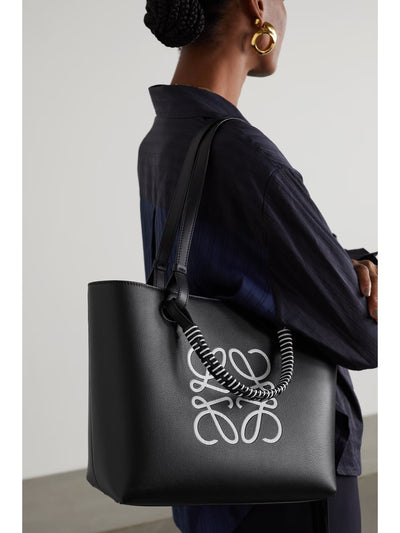 LOEWE Anagram debossed printed leather tote