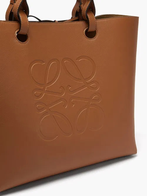 LOEWE Anagram-Debossed Leather Tote Bag