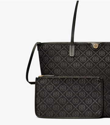 T MONOGRAM ZIP TOTE
