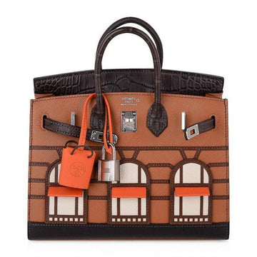 Hermès Birkin Faubourg Sellier – Gold Madame & Ebene Matte Alligator
