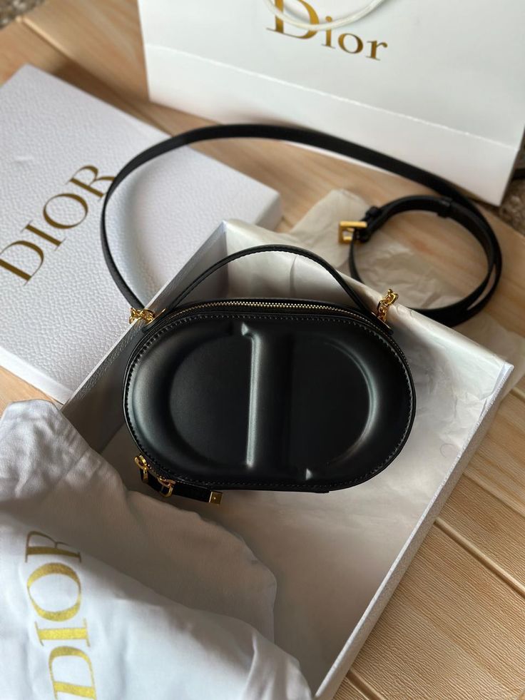 Dior Women CD Signature Oval Camera Bag Blue Navy Dior Oblique Jacquard