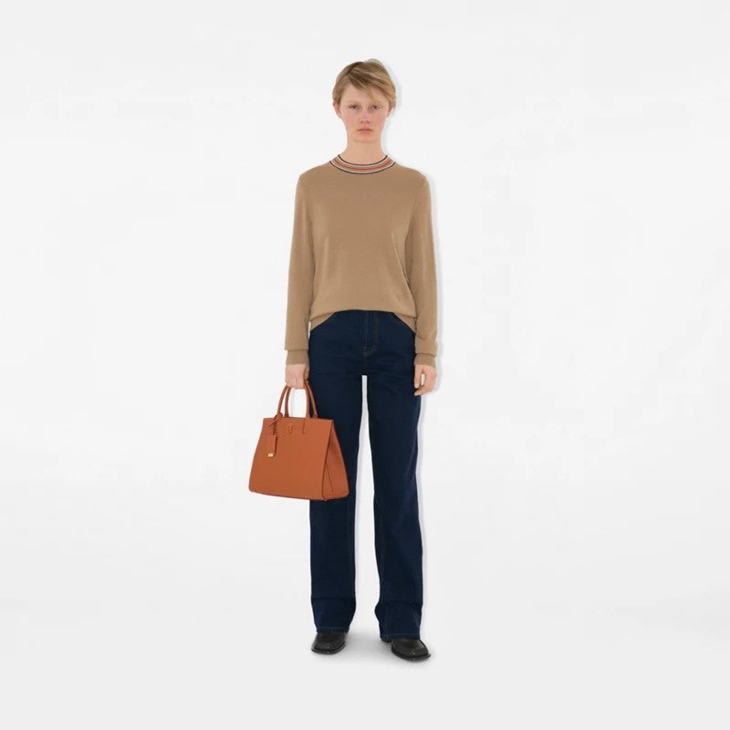 BURBERRY Frances leather top-handle bag jnd