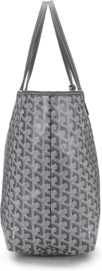 Goyard Goyardine Coated Canvas and Leather Saint Louis PM Tote in Grey – Stylish Luxury Tote Bag for Women.