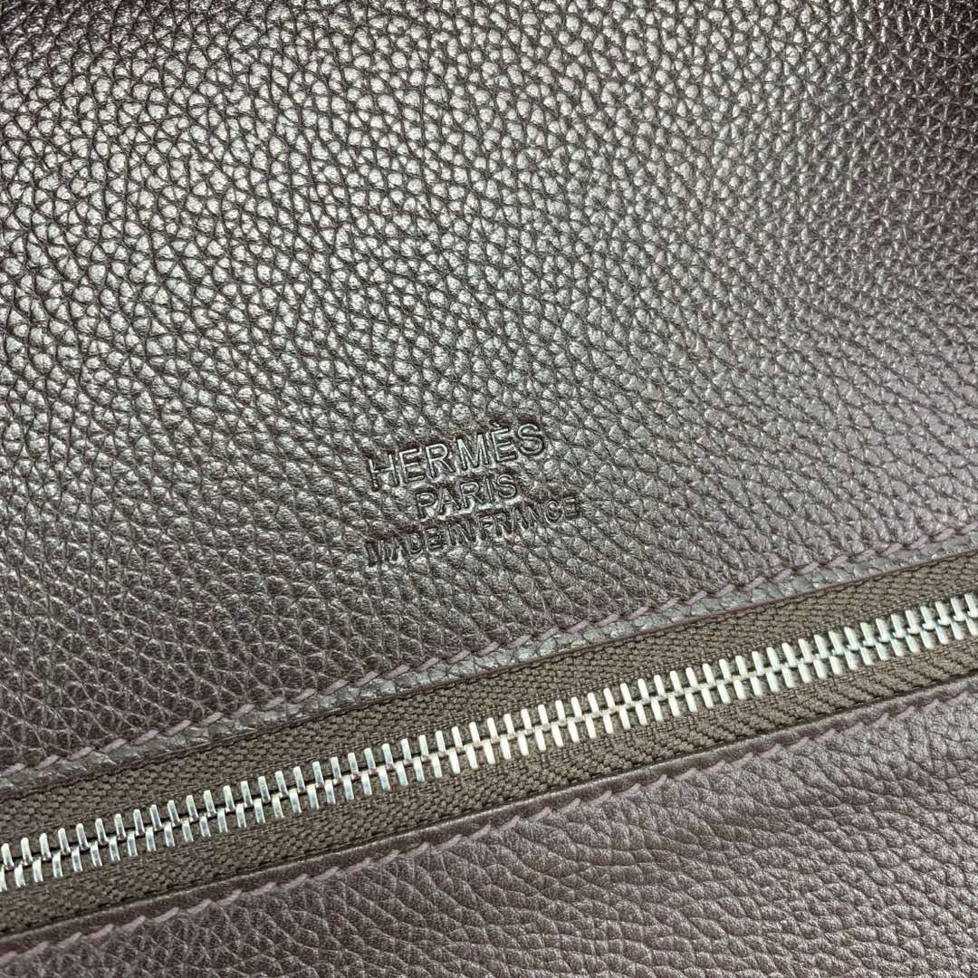 Hermes Birkin 35 Bag in Leather and Canvas