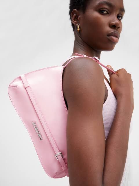 Bottom view of Jacquemus The Kiss shoulder bag – sturdy base design with premium leather craftsmanship.