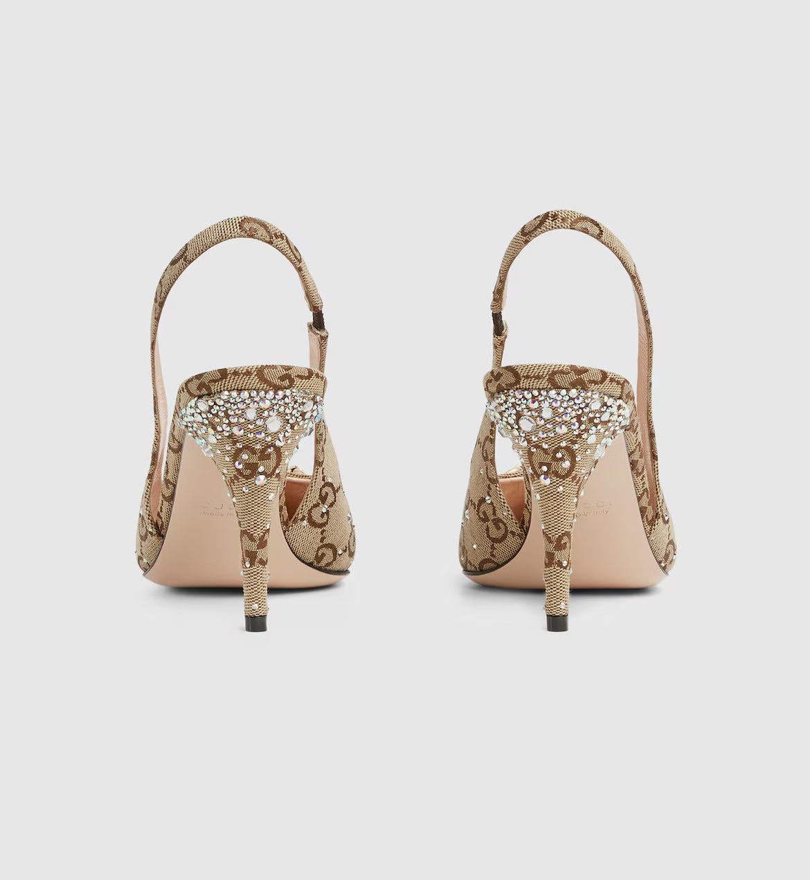 Women's slingback pump with crystal Horsebit