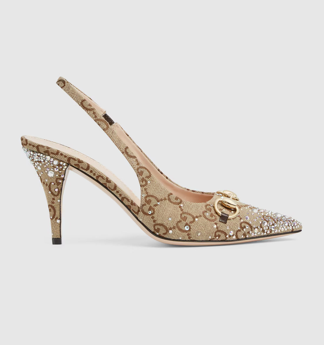 Women's slingback pump with crystal Horsebit