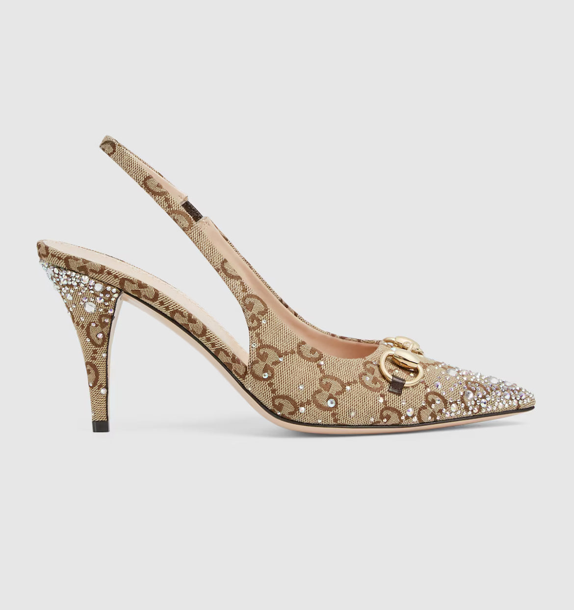 Women's slingback pump with crystal Horsebit