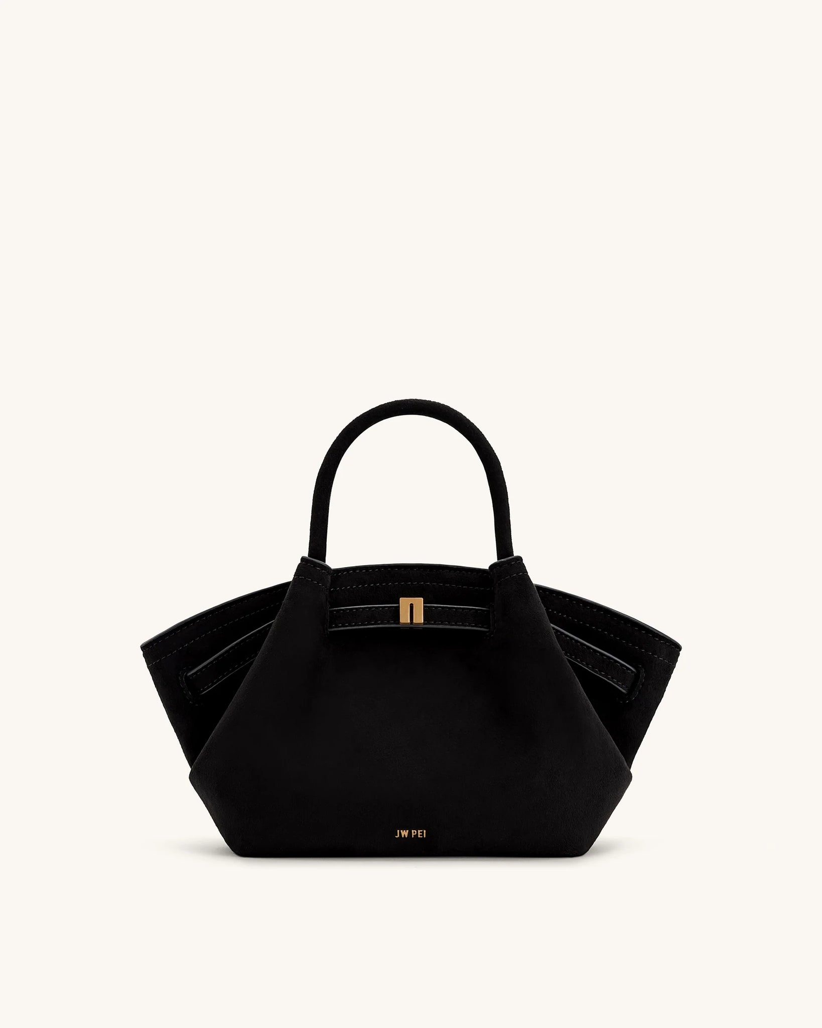 JWPEI Hana Mini Faux Suede Tote Bag - Black