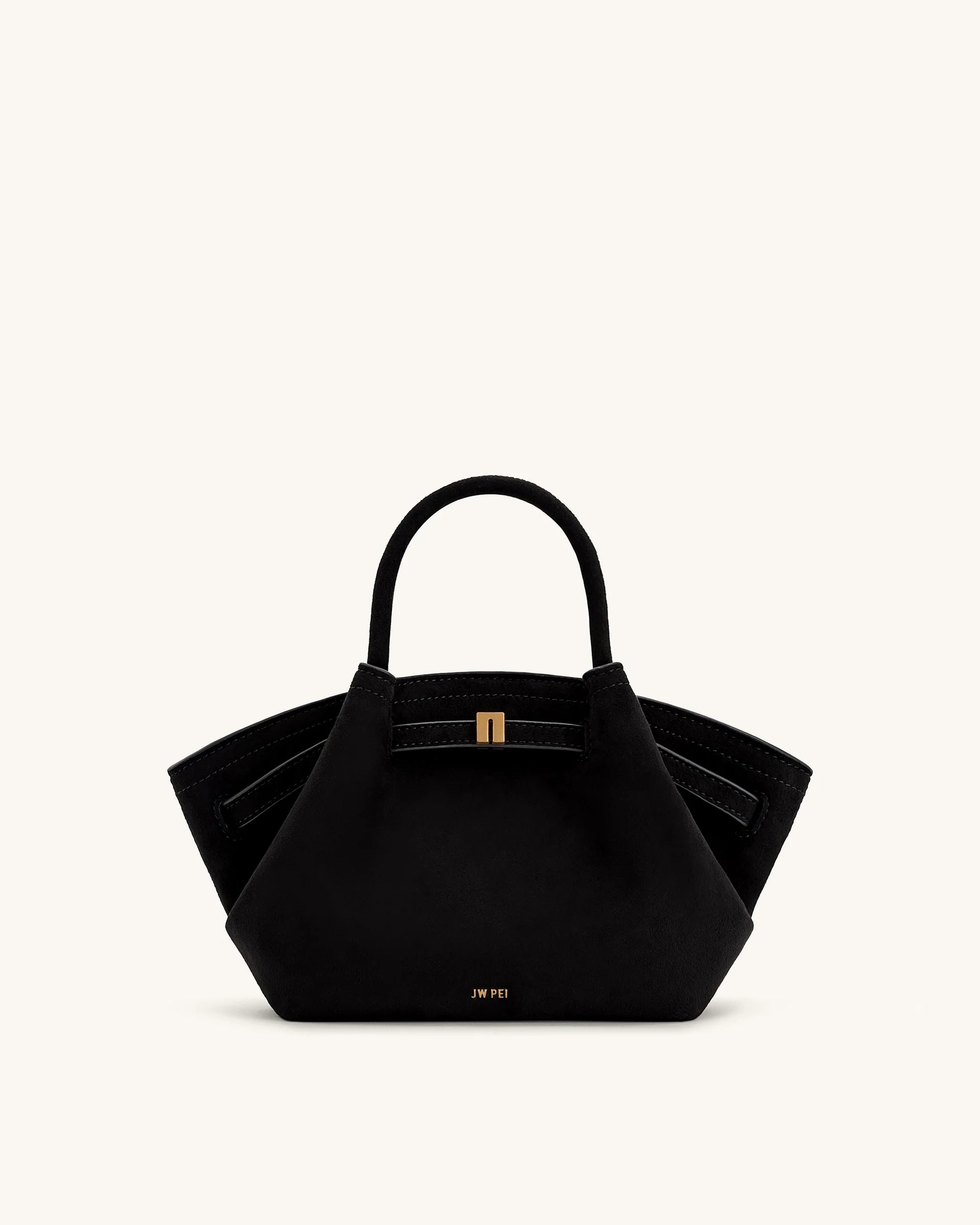 JWPEI Hana Mini Faux Suede Tote Bag - Black