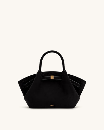 JWPEI Hana Mini Faux Suede Tote Bag - Black
