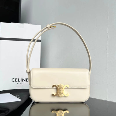 Celine TRIOMPHE 20 CREAM CALFSKIN GOLD HARDWARE