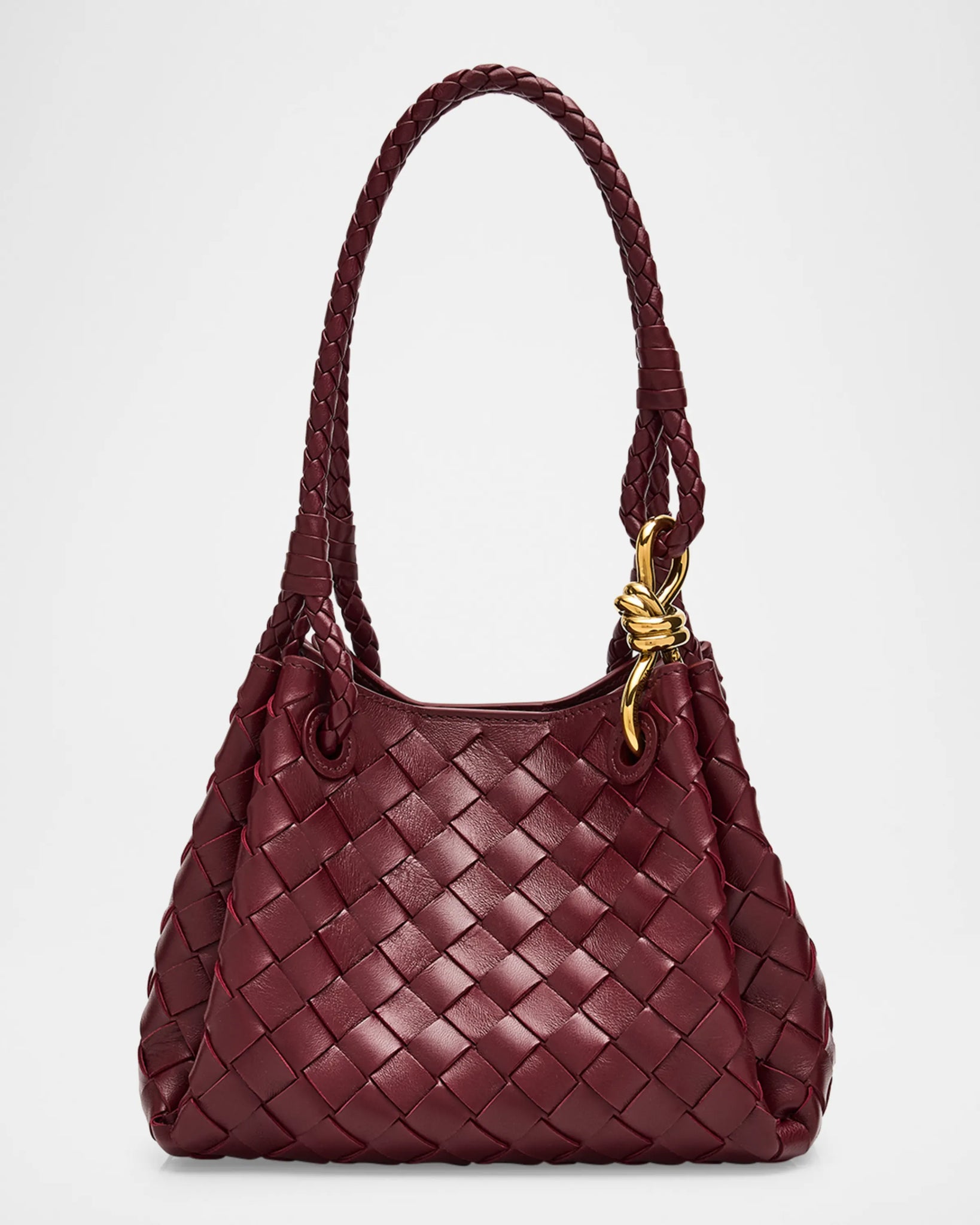 Bottega Veneta Leather Intrecciato Parachute Shoulder Bag