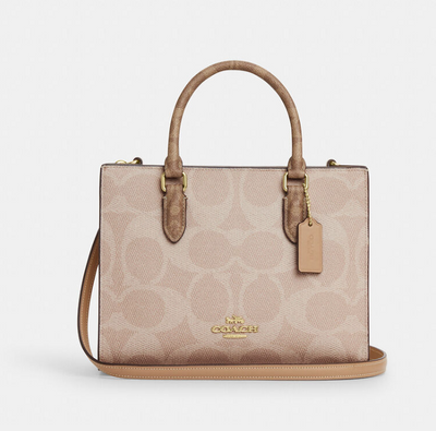 Coach Maggie Small Tote Bag In Blocked Signature Canvas
