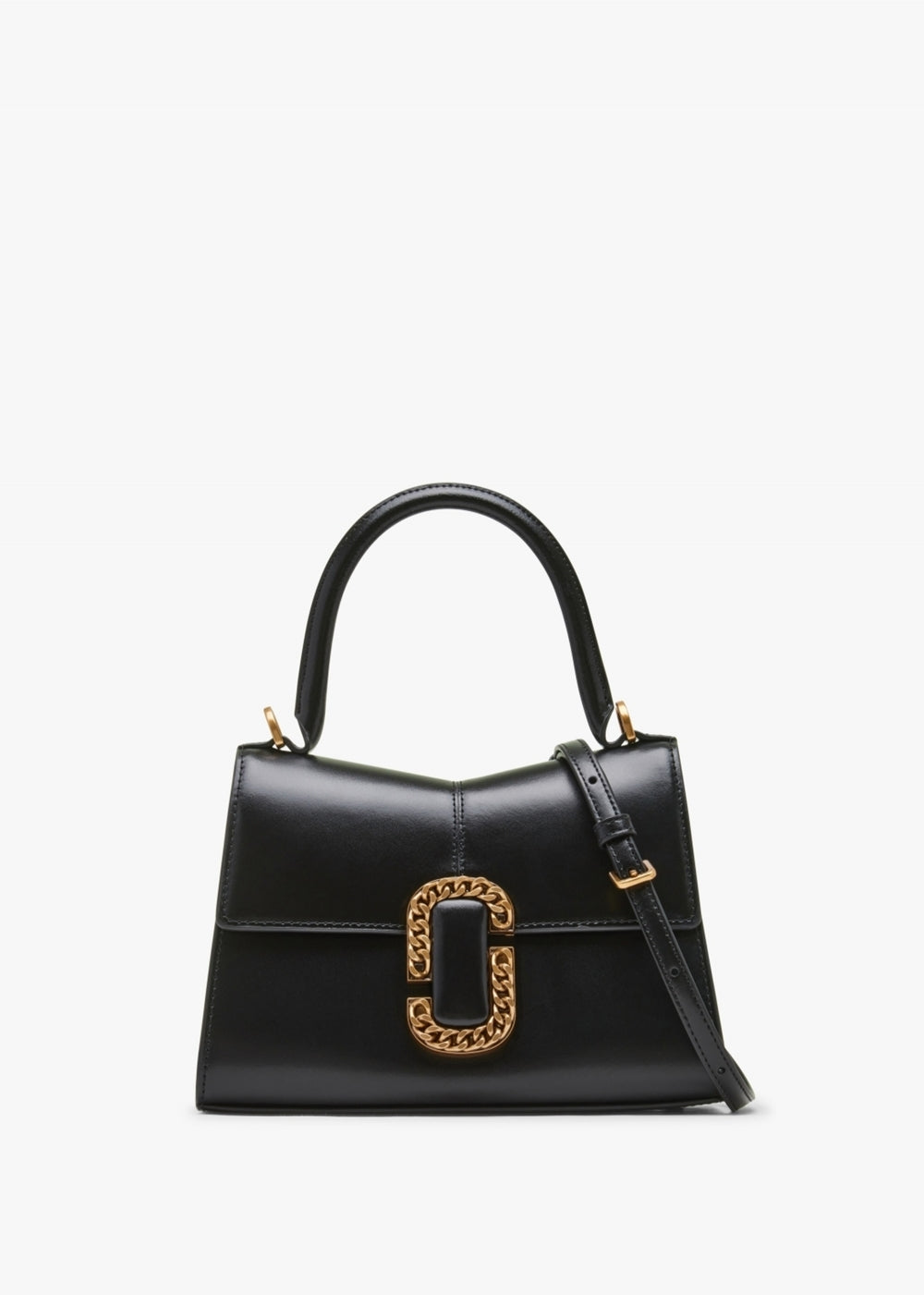 MARC JACOBS The ST. Marc Top Handle Black Leather Bag