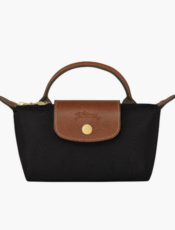 Le Pliage Original Pouch with handle Black - Recycled canvas
