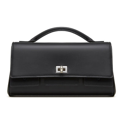 Balenciaga Genuine Leather Designer Lock Clasp Shoulder Handbag