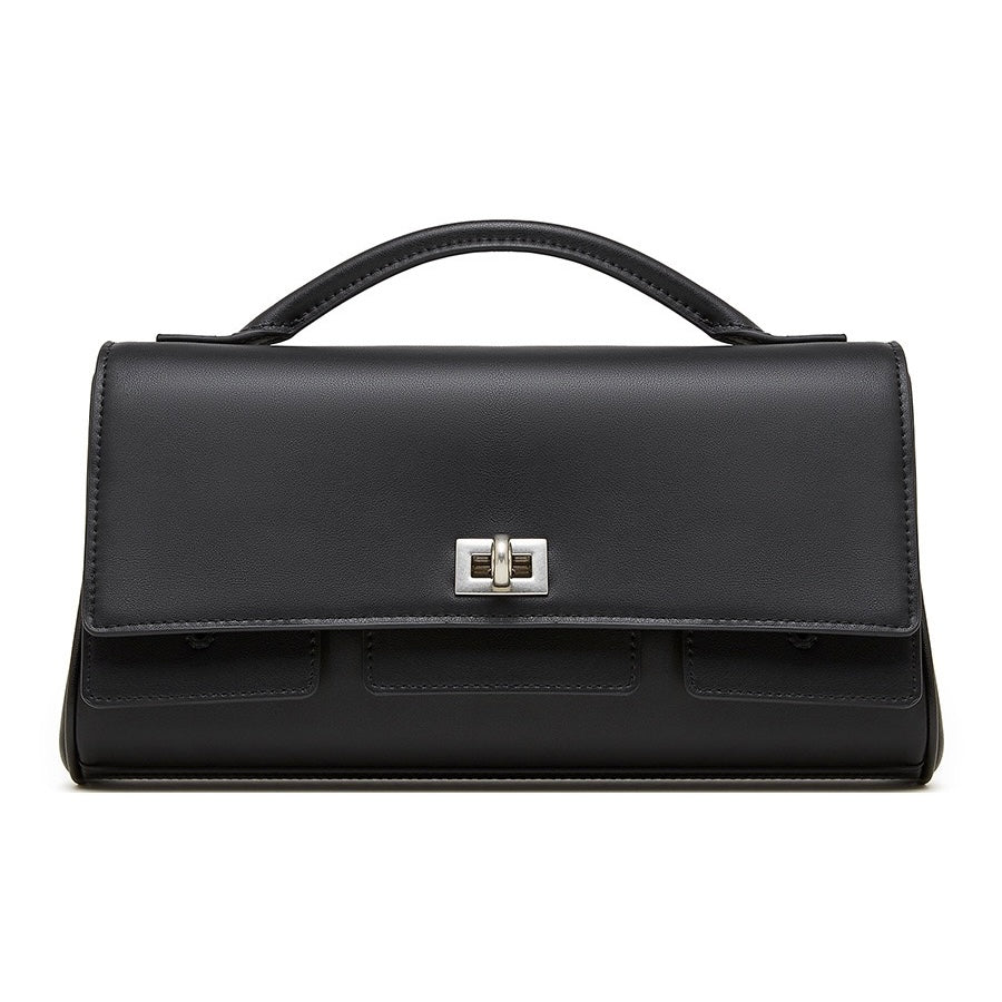 Balenciaga Genuine Leather Designer Lock Clasp Shoulder Handbag