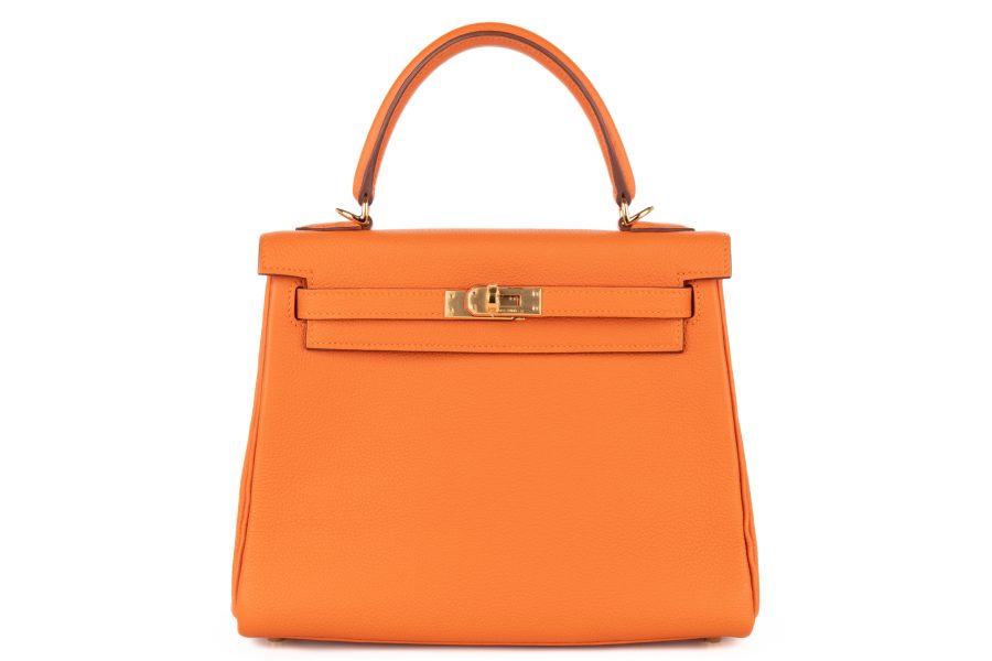Hermès Orange H Togo Palladium Hardware