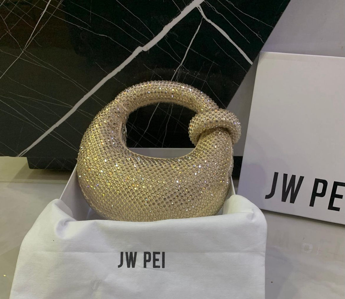 JW PEI Abacus Artificial Crystal Top Handle Bag