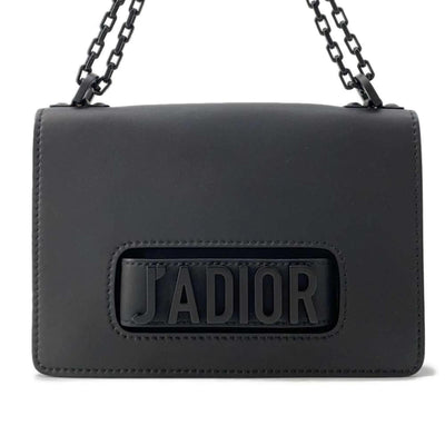 Christian Dior JADIOR Black Leather Chain Shoulder Bag hover